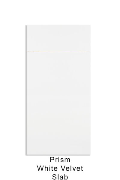 Prism White Velvet Slab Modern Cabinetry