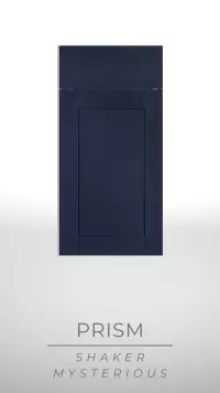 Prism shaker cabinet door with navy finish