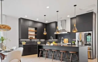 Matte-black-kitchen-Greenville,-SC by Downtown Cabinets