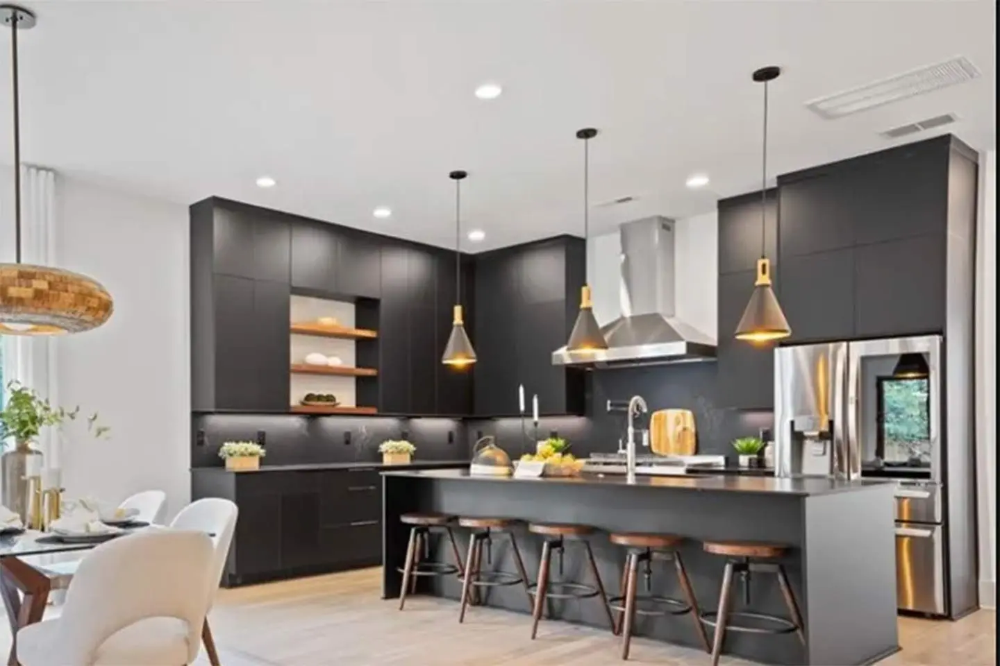 Modern Matte Black Kitchen