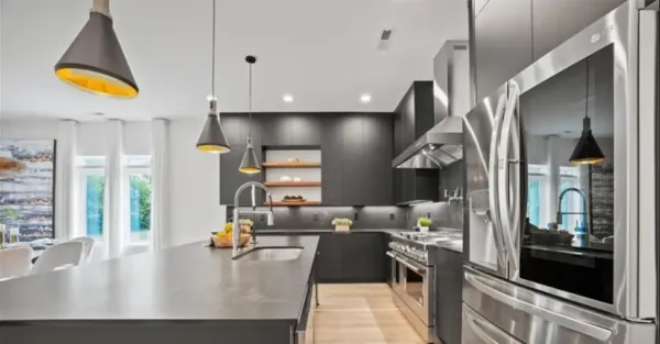 Matte black kitchen